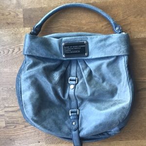 Blueish leather bag
